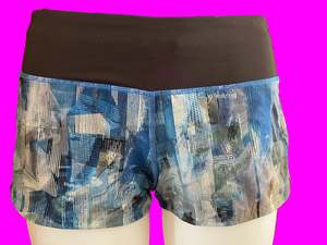 Products: Lululemon Blue Patterned Shorts - Size: 4 Regular