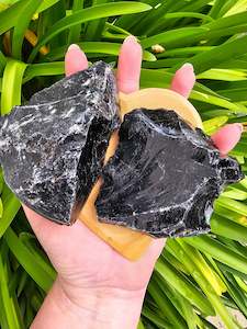 Rough Raw: Black Obsidian Rough Piece Medium