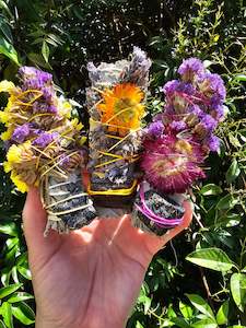 White Sage Smudge Stick Small 4inch | Black Tourmaline For Protection