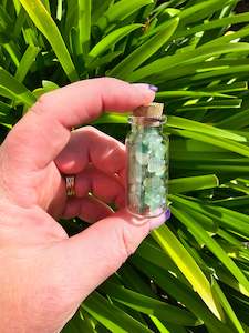 Chip Bottles: Green Aventurine Crystal Chip Bottle