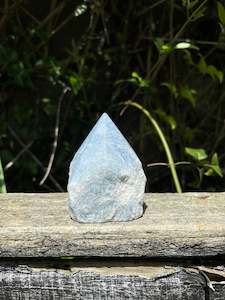 Blue Calcite Semi Polished Point B