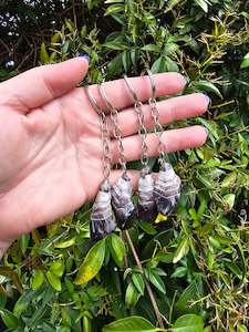 Keyrings: Chevron Amethyst Polished Point Keyring