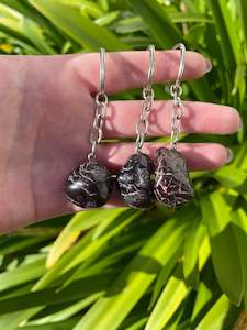 Keyrings: Garnet Tumbled Crystal Keyring