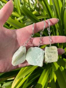 Keyrings: Aquamarine Rough Crystal Keyring