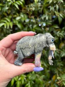 Carved Shapes Animals: Mammoth Soapstone XLarge B