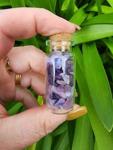 Crystal Bottles Bags: Apatite Crystal Chip Bottle