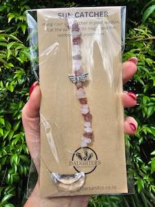 Suns Moons: Rose Quartz & Strawberry Quartz | Moon Sun Catcher