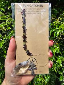 Homewares: Garnet & Peridot | Teardrop Sun Catcher