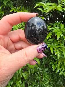 Black Tourmaline Palm Stone A