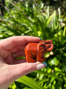 Animals: Red Jasper Elephant Medium