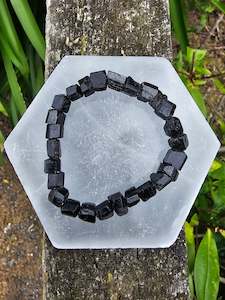 Jewellery: Black Tourmaline | Rough Nugget Bead Bracelet
