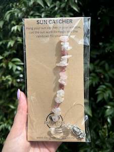 Strawberry Quartz & Rose Quartz | Moon Sun Catcher
