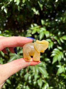 Carved Shapes Animals: Agate Large Elephant