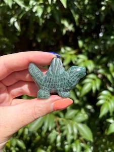 Carved Shapes Animals: Moss Agate Large Dinosaur