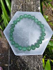 Jewellery: Green Aventurine | Round Bead Bracelet