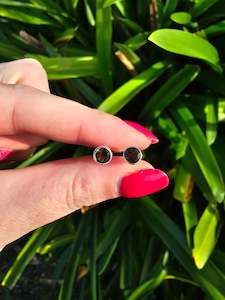 Earrings: Smoky Quartz | Faceted Sterling Silver Stud Earrings 5mm