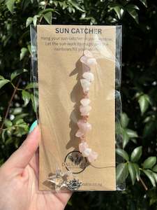 Homewares: Strawberry Quartz & Rose Quartz | Star Sun Catcher