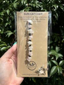 Homewares: Black Tourmaline & Rose Quartz | Star Sun Catcher