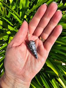 Snowflake Obsidian Pendulum