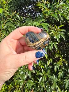Blue Tigers Eye Heart D