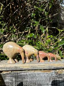 Carved Shapes Animals: Kiwi Soapstone Family A