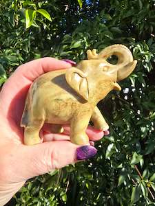 Carved Shapes Animals: Elephant Large Soapstone A