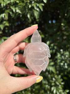 Animals: Rose Quartz Large Turtle