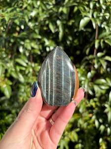 Flat Bases Freeforms: Blue Tigers Eye Flame D