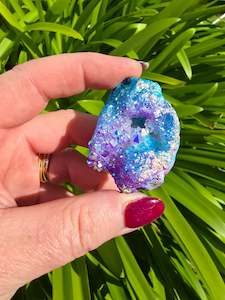 Clusters: Purple & Blue Aura Quartz Cluster