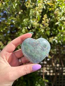 Hearts: Ruby & Fuchsite Heart A