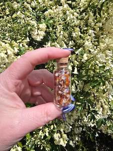 Crystal Bottles Bags: Carnelian Crystal Chip Bottle