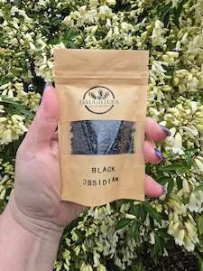Black Obsidian Crystal Chip 100 gms Bag