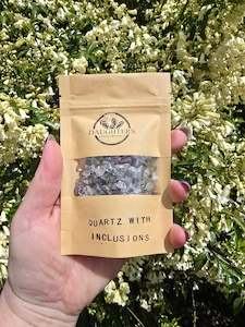 Quartz With Inclusions Crystal Chip 100 gms Bag