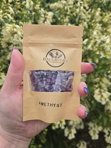 Crystal Bottles Bags: Amethyst Crystal Chip 100 gms Bag