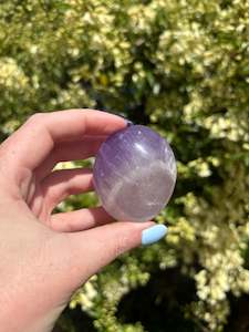 Palmstones: Chevron Amethyst Palm Stone A