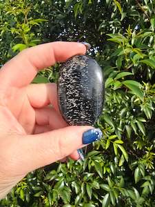 Palmstones: Blue Tigers Eye Palm Stone D