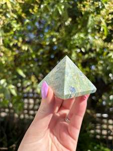 Pyramids: Ruby & Fuchsite Pyramid B