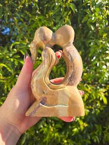 Kissing Couple Soapstone Piece B