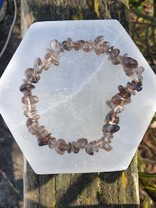 Chip Bracelets: Smoky Quartz Crystal Chip Bracelet