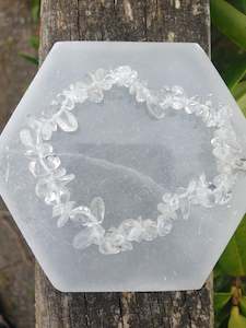 Clear Quartz Crystal Chip Bracelet