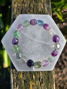 Rainbow Fluorite | Nugget Bead Bracelet
