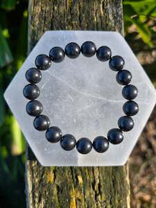 Shungite | Round Bead Bracelet