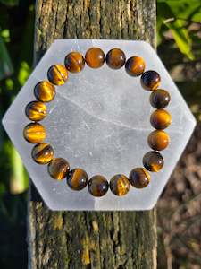 Tigers Eye Large | Round Bead Bracelet