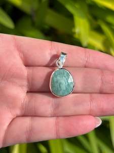 Amazonite | Rose Cut Sterling Silver Pendant A