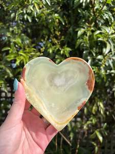 Banded Calcite Heart Dish | Small B