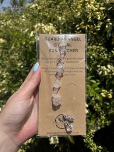 Suncatchers 1: Rose Quartz & Clear Quartz | Guardian Angel Sun Catcher