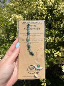 Green Aventurine & Malachite | Guardian Angel Sun Catcher