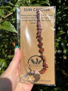 Tear Drops Diamonds: Goldstone & Hematite | Teardrop Sun Catcher