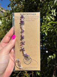 Suns Moons: Amethyst & Rose Quartz | Moon Sun Catcher