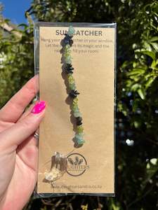 Green Aventurine, Obsidian & Peridot | Moon Sun Catcher